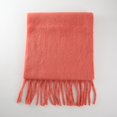 thumbnail image 1 of Chal y Bandana con borlas para mujer, bufanda gruesa de Cachemira de lujo, colores sólidos brillantes, Invierno Fivean unisex, 1 of 2
