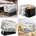 thumbnail image 2 of Renewold Pine Cones Toaster Cover 4 Slice Oil Proof Notes Christmas Home Appliance Covers Holiday Wide Slot Bread Maker Cover Keep Toaster Free from Dust Fingerprint Stain, 2 of 6