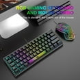 thumbnail image 1 of K61 USB 60 por ciento RGB Teclado con cable 62 teclas Teclados ergonómicos para portátiles para juegos JShteea  Nuevo, 1 of 7
