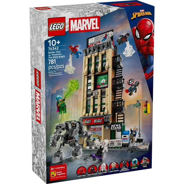 y0025　0923 LEGO, Marvel Spider-Man vs Mysterio Daily Bugle Building Toy 76342