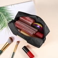 thumbnail image 5 of 1 Pc Women Waterproof Makeup Bag for Business Travel Vacation Wedding Black Nylon, 5 of 6