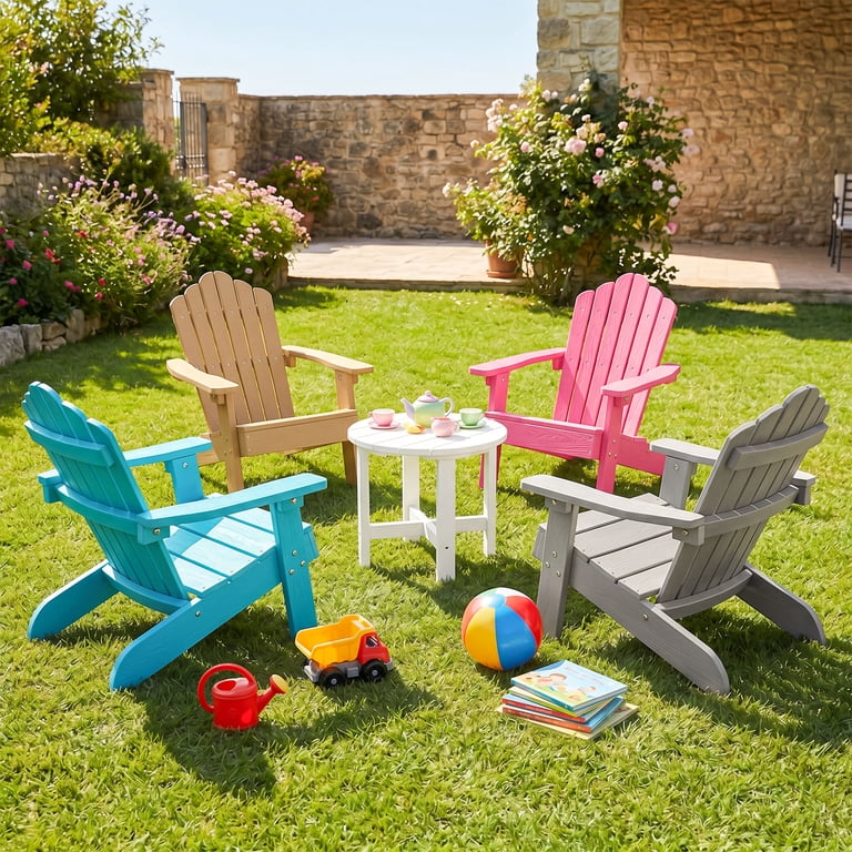 Costway Kids Adirondack Chair, All-weather Outdoor Chair for Kids