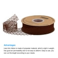 thumbnail image 3 of Unique Bargains 1.2 Inch Wide 50 Yard Lace Ribbon Floral Pattern Brown Lace Trim Ribbon for Gift Wrapping, Wedding Decor, 3 of 5