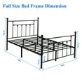 thumbnail image 6 of VECELO 3-piece Bedroom Set, Full Size Metal Platform Bed Frame and 2 Black Nightstands, 6 of 8