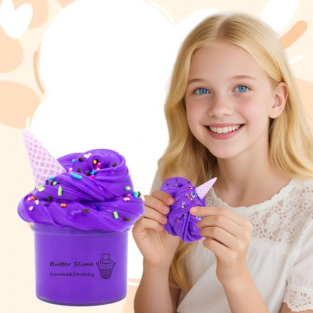 Slimes de nube peludos de 70 ml, arcillas de juguete que no se asientan, con accesorios, fideos DIY, slimes elásticos para manualidades creativas.