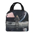 thumbnail image 1 of Disketp Astronaut Standing In The Moon Bolsa Térmica para Almuerzo para Hombre y Mujer, Ideal para Trabajo, Senderismo y Picnic, 1 of 8
