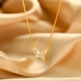 thumbnail image 6 of Travelwant Dainty Butterfly Necklace for Women 14K Gold Plated Butterfly Pendant Necklace Minimalist Charm Jewelry, 6 of 9