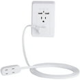 HyperTough White 7' General Use Indoor Extension Cord with 2 Prongs ...