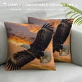 thumbnail image 3 of Orinice Bald Eagle Sky Sunset Graphic Decorative Cushion Throw Pillow Cover for Home Couch Living Room Bed Sofa Zipper Closure Printed on Both Sides 1PC 20x20in, 3 of 5