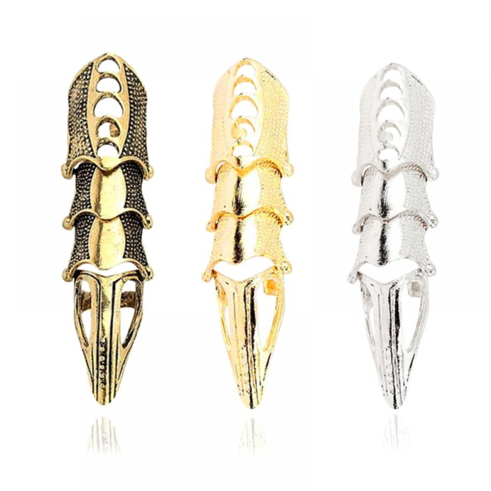 Fashion Retro Gothic Style Exaggerated Long Nail Tail Ring Suitable for Halloween