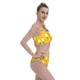 thumbnail image 6 of High Waisted Bikini Sets For Women, Bulb Pattern Yellow Swimsuits Tummy Control, Two Pieces Bathing Suit, 6 of 8