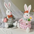 thumbnail image 5 of Fasiaou Easter Bunny with Easter Eggs, Easter Decorations, Bunny Stuffed Animal for Ages 1 and Up, Gray, Children's Plush Toys,Easter Decorations 12", 5 of 6