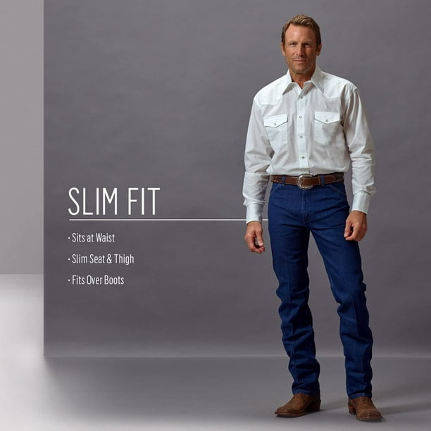Wrangler Men's 0936 Cowboy Cut Slim Fit Jean, Prewashed Indigo