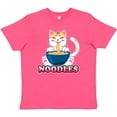 thumbnail image 3 of Inktastic I Love Noodles with Cat Illustration Youth T-Shirt, 3 of 5
