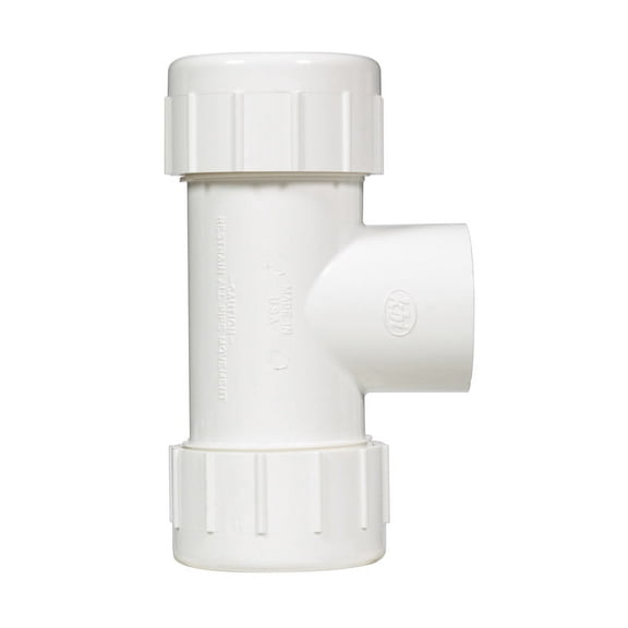 KBI CPT-1500-T Threaded PVC Compression Tee  Gray - 1.5 in.