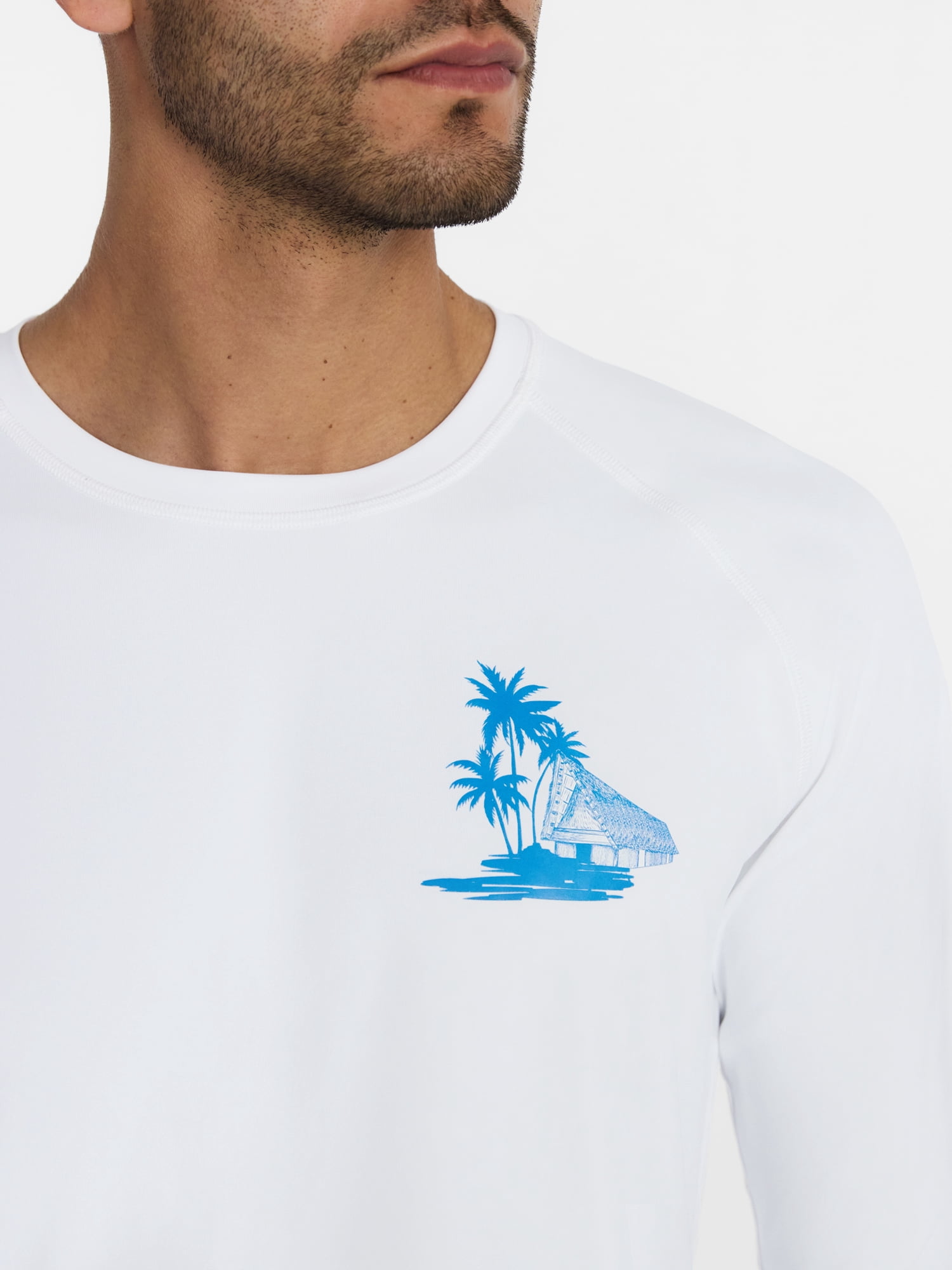George Men's and Big Men's Printed Sun Shirt with Long Sleeves, UPF 50+, Sizes S-3XL
