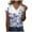 Blue, variant on Patlollav Blouses Womens Summer Lace Patchwork Short Sleeve Sexy Tops