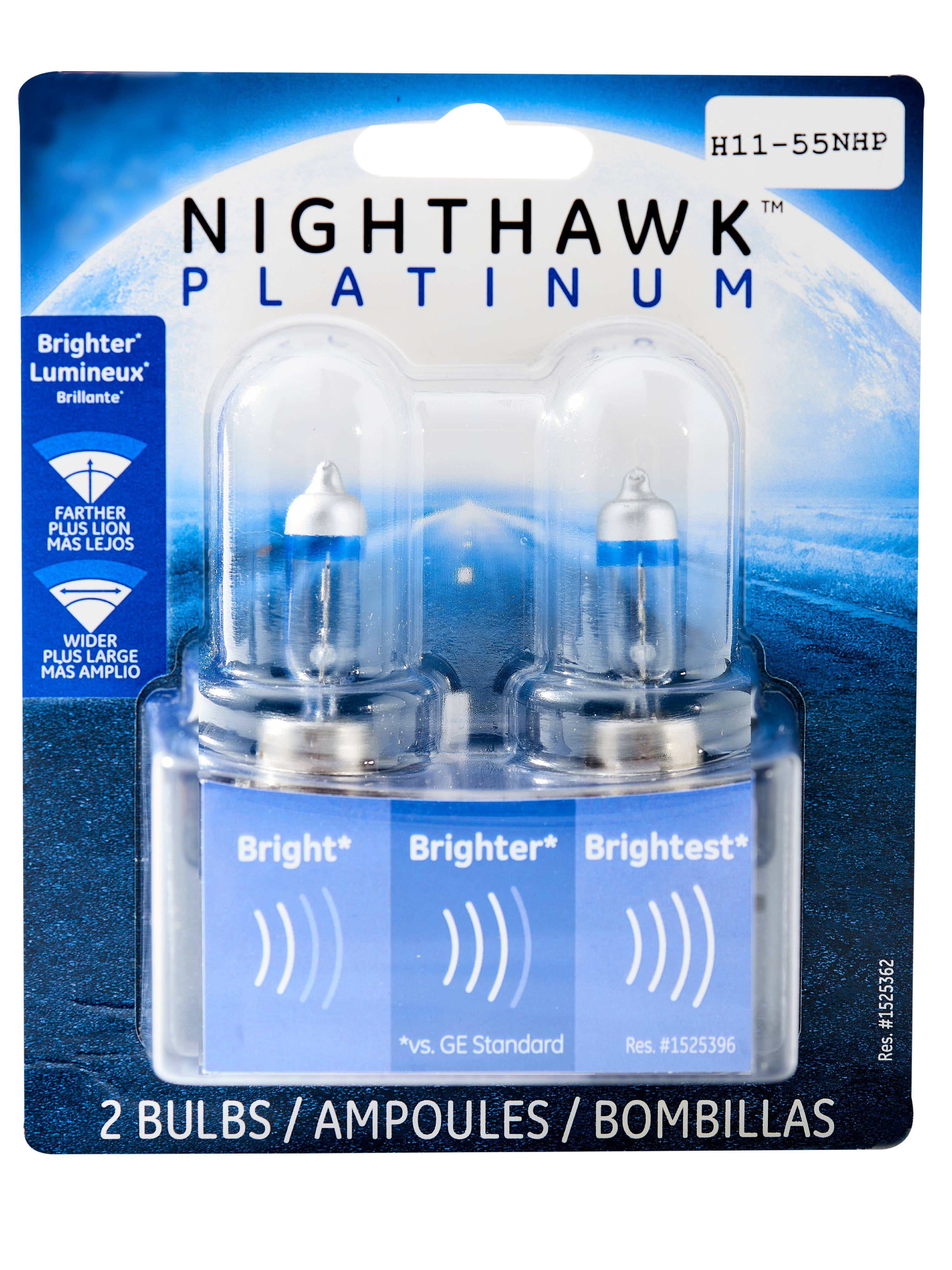 GE Lighting H1155 Headlight Nighthawk Platinum Halogen, 2Pack
