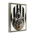 thumbnail image 4 of Stupell Industries Clown Themed Penguin Animals Painting Brown Floater Framed Canvas Art Print Wall Art, 17 x 21, 4 of 10