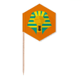 thumbnail image 1 of Ancient Egypt  Pattern Pharaoh Toothpick Flags Cupcake Picks Party Celebration, 1 of 3