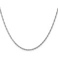 thumbnail image 2 of Solid 14K White Gold 1.6mm Singapore with Spring Ring Lock Chain - 22", 2 of 8