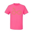 thumbnail image 2 of Wild Bobby, Gold Wizard Glasses and Lightning Scar, Movies, Men Graphic Tee, Neon Pink, XX-Large, 2 of 4