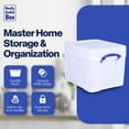 thumbnail image 4 of Really Useful Box 35L Extra Strong Plastic Storage Box w/XL Snap Lid, 6 Pck, 4 of 7