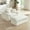 White, variant on 51.97 Inch Cozy Cushion Compression Sofa With Unique Footrest For Relaxing In Your Living Room Or Home Office,Dark Gray