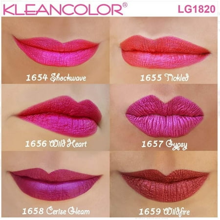 6 PCs set Kleancolor Madly Matte Metallic Liquid LipGloss Lipstick
