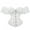 White, variant on goowrom Women Short Sleeve Solid Color Boat Neck Close-fitting Crop Tops