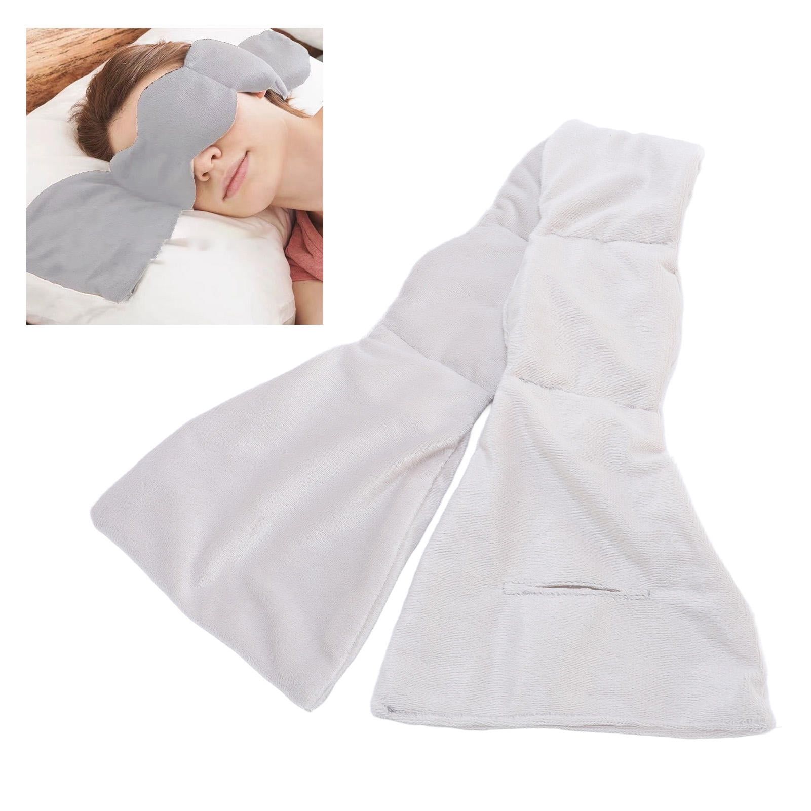 LAZIOEGR Weighted Sleep Eye Pillow, Grey - Light-Blocking, Soft Pressure & Cold Compress for Naps & Nighttime Rest