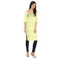 thumbnail image 5 of Classic Green Geometric Round Neck Kurta-Medium, 5 of 6