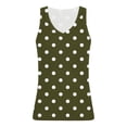 thumbnail image 4 of Sheghy Women Tank Tops Trendy Polka Dot Ribbed Knit Tank, V Neck Sleeveless Summer Fashion Top Army Green XXL, 4 of 7
