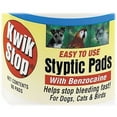 Pet Grooming Kwik Stop Styptic Pads Ease Bleeding & Pain Moistened