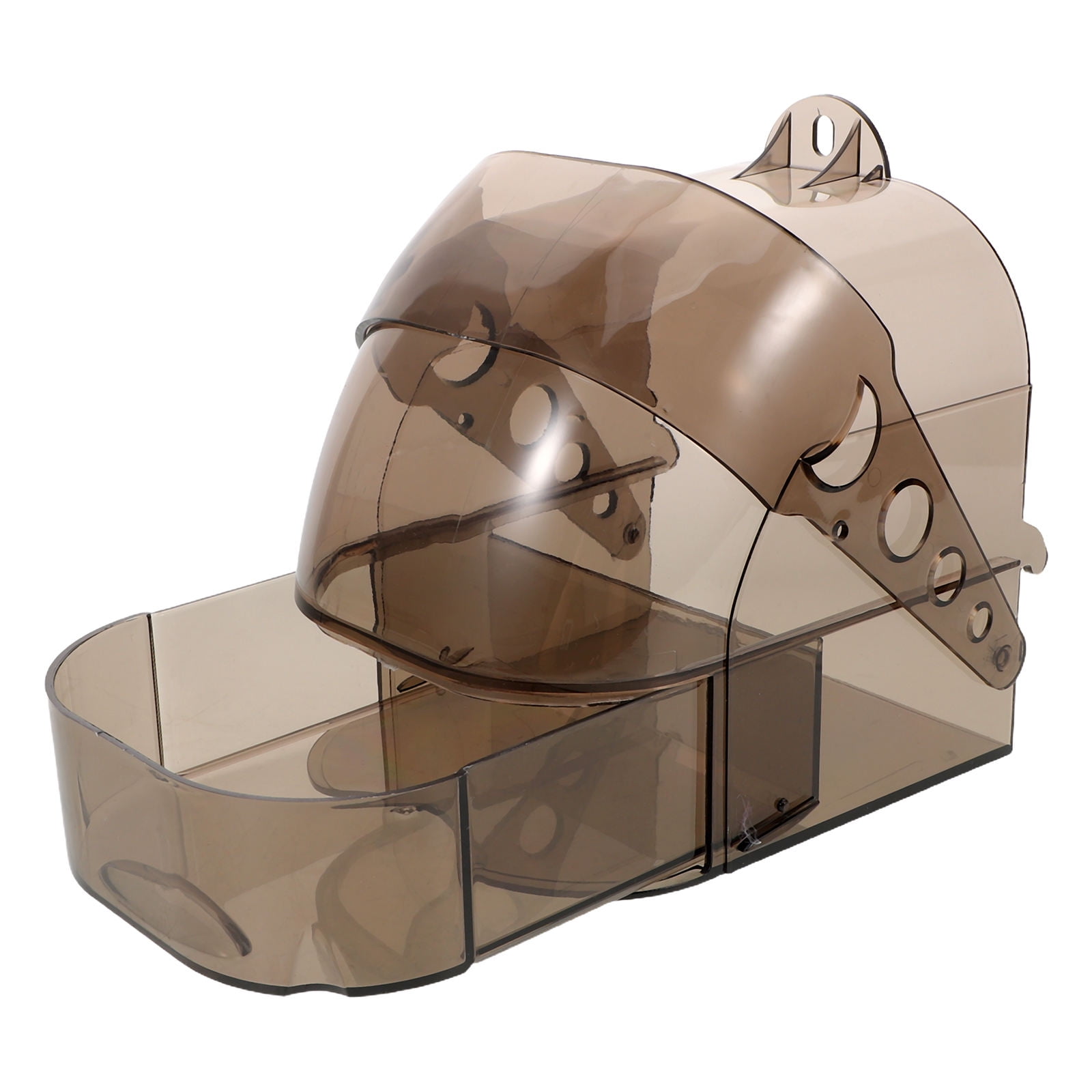 MOKKHNB Transparent Parrot Bath Tub with Drawer Hanging Bird Cage Bath for Cockatiel Budgie