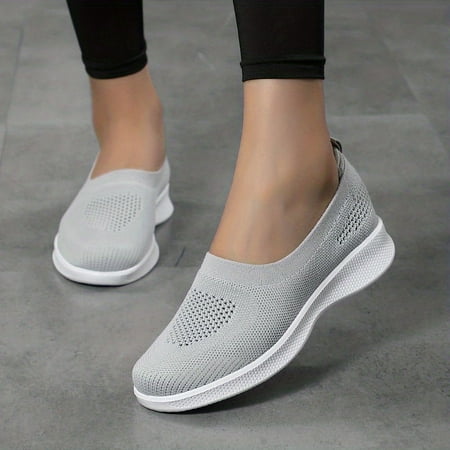

Women s Knit Sneakers - Lightweight Comfortable Low Top Casual Shoes