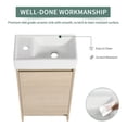 thumbnail image 5 of Historyli Go5H 16" Bathroom Vanity With Single Sink, Freestanding Vanity Ceramic Basin Combo, Bathroom Storage Cabinet With Adjustable Shelf, 5 of 9