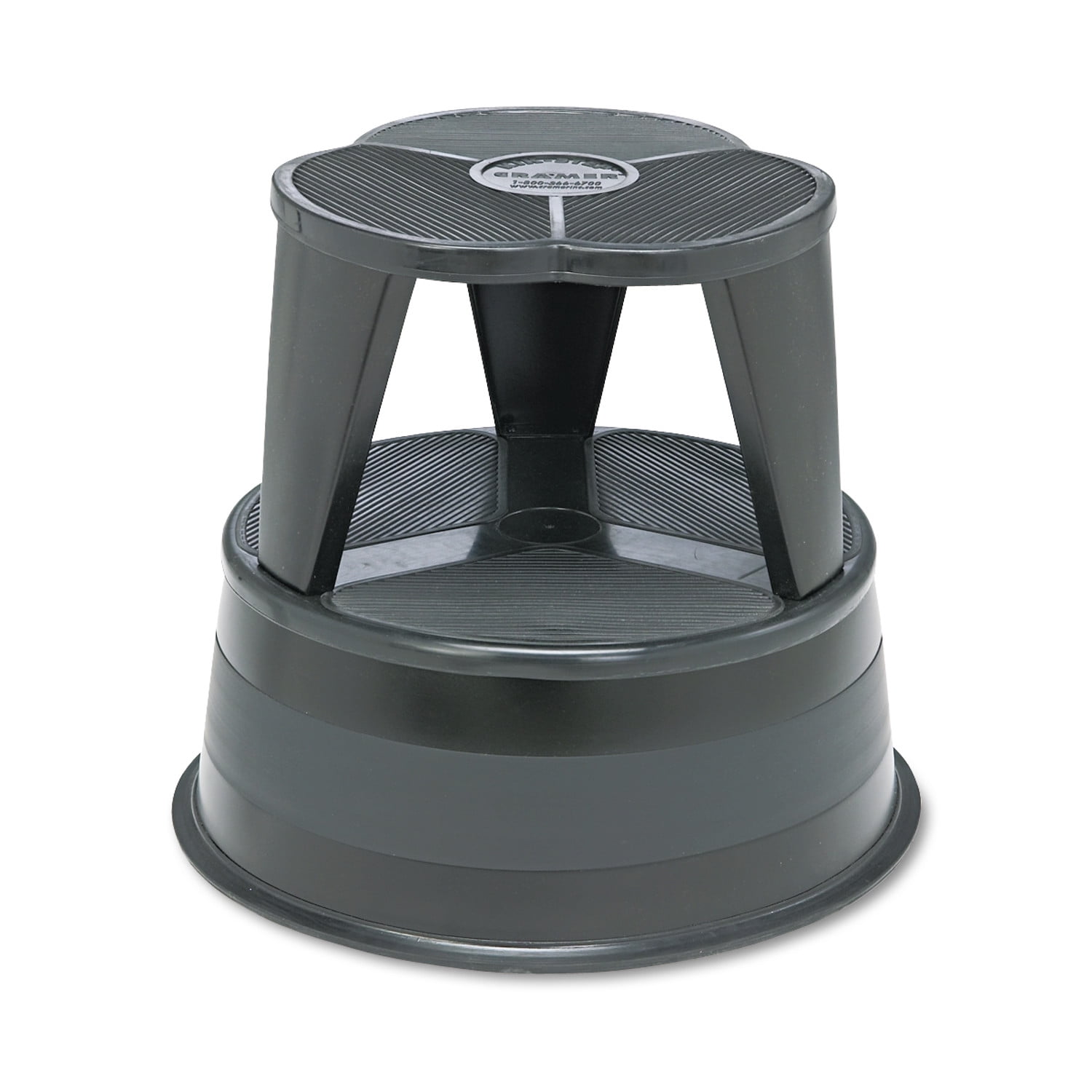 Cramer Kik-Step Steel Step Stool, 350 lb cap, 16" dia. x 14 1 4h, Black -CRA100192 by Cramer