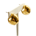 thumbnail image 3 of Gold Chunky Graduated Hollow Hoop Earring gold, 3 of 5