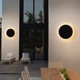 thumbnail image 1 of Lámpara de pared LED nórdica simple y redonda para exteriores, resistente al agua, IP65, para entrada al pasillo de la villa, 1 of 5
