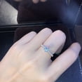 thumbnail image 3 of Simple item ring proposal engagement ring 925 silver simulation Diamond pair ring wholesale, 3 of 4