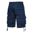 thumbnail image 7 of hoksml Men's Multi Pockets Cargo Shorts Solid Color Casual Button Zipper Classic Outdoor Hiking Shorts, 7 of 7