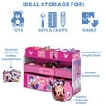 Disney Minnie Mouse Kids Deluxe 9 Bin Box Storage Toy Organizer by