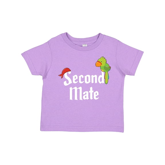 Inktastic Second Mate pirate with parrot and bandanna Boys or Girls Toddler T-Shirt