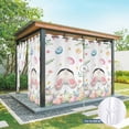 thumbnail image 6 of Outdoor Curtains for Patio Waterproof, Easter Outdoor Privacy Panels Grommet, Spring Rabbit Feet Eggs Botanical Blooms Flowers Blackout Outside Curtains for Porch/Cabana 54"x84", 1 Panel, 6 of 8