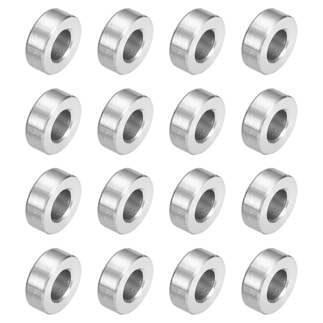 16 Pcs Entretoises en Acier Inoxydable 304 1/2 Pouces OD x 1/4 Pouces ID x 5/32 Pouces Longueur(12x6x4mm) Vis Support de Bague Finition Simple Non Filetée Entretoises Rondes en Métal pour Vis M6 Boulons et Tiges