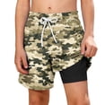thumbnail image 1 of Zpanxa Boys Polyester Shorts Print Pattern with Double Layer Pockets Elastic Waistband Beach Sports Shorts 5 Years, 1 of 7