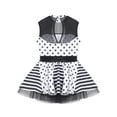 thumbnail image 5 of DPOIS Girls Kids Polka Dots Print Ballet Tutu Dress Bowknot Dance Mesh Skirt White 14, 5 of 7