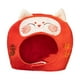 thumbnail image 1 of Sombrero de peluche,Gorro de peluche con forma de gato de la ,gorro de invierno con dibujos de animales,Accesorio fotográfico acogedor para fiesta con forma de animal para, 1 of 8