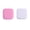 White&Pink, variant on CCOCC 2 Pcs Contact Lens Case,Sophisticated Square Shape Contact Lens Storage Supplies,Dual Compartment and Convenient Lid Travel Contact Lens Box,White&Pink
